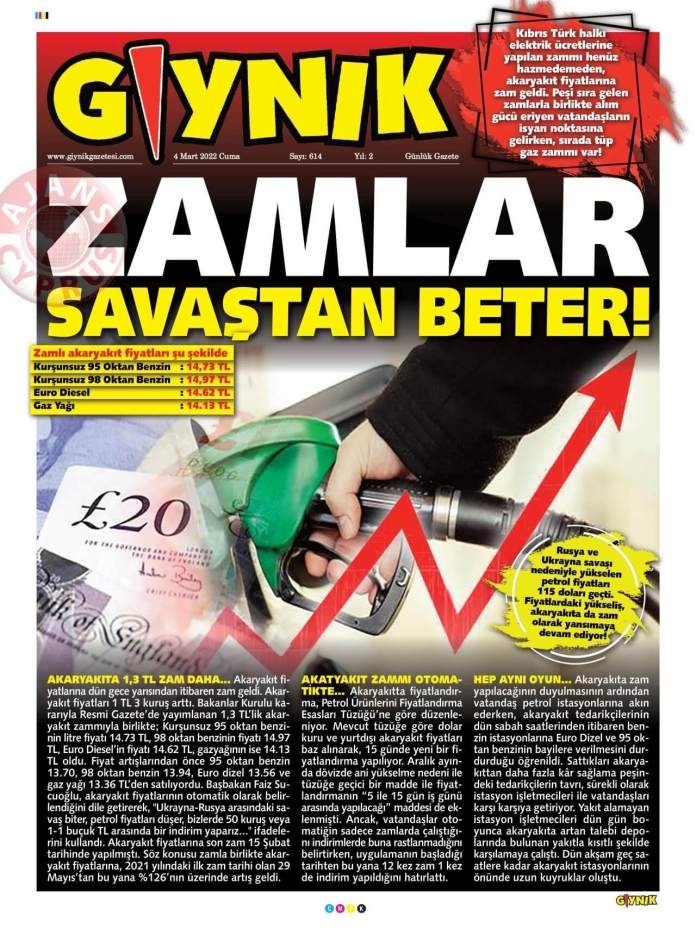 4 Mart 2022 Cuma Gazete Manşetleri 13