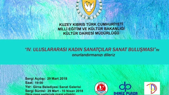 “IV. Uluslararası Kadın Sanatçılar Sanat Buluşması Sergisi” yarın Girne'de açılacak