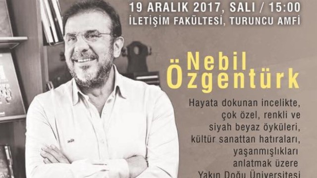 YDÜ'de Nebil Özgentürk ile söyleşi, film gösterimi ve imza günü gerçekleşecek