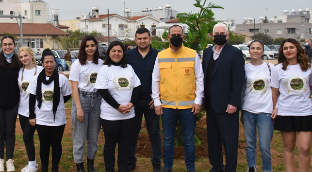 Lefkoşa Kızılbaş Parkı fidanlarla yeşeriyor…